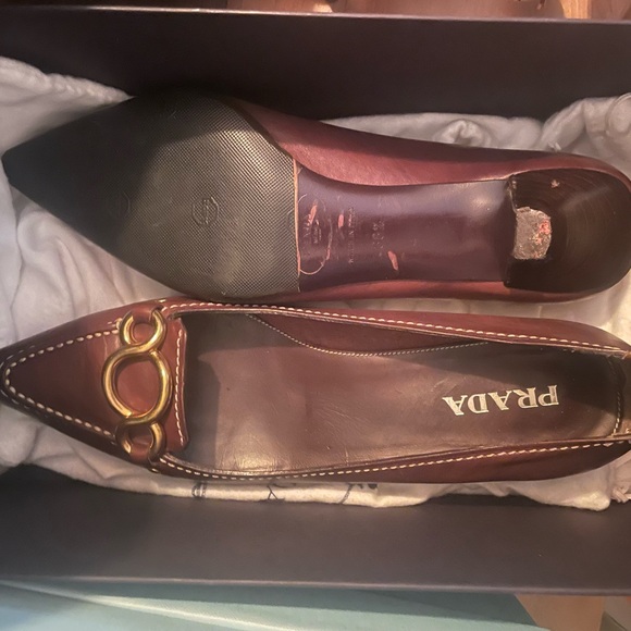 Altered Prada Antio Moro Brown Leather Heels - Picture 4 of 4